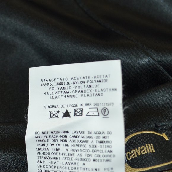 Just Cavalli Size 38 Black Satin Back Zip Pencil Skirt - Picture 10 of 16